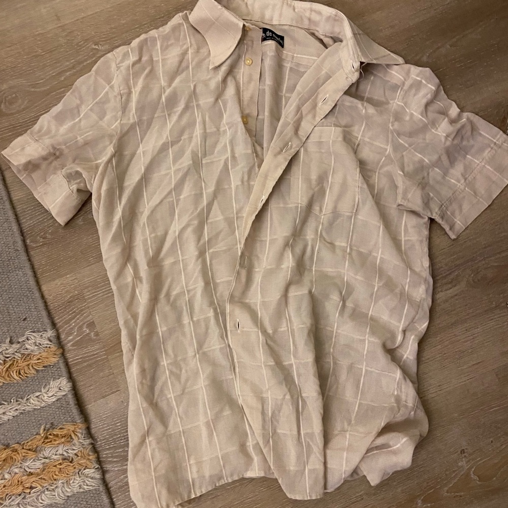 Light pink button up shirt